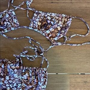 Floral Bikini Set with Adjustable Straps